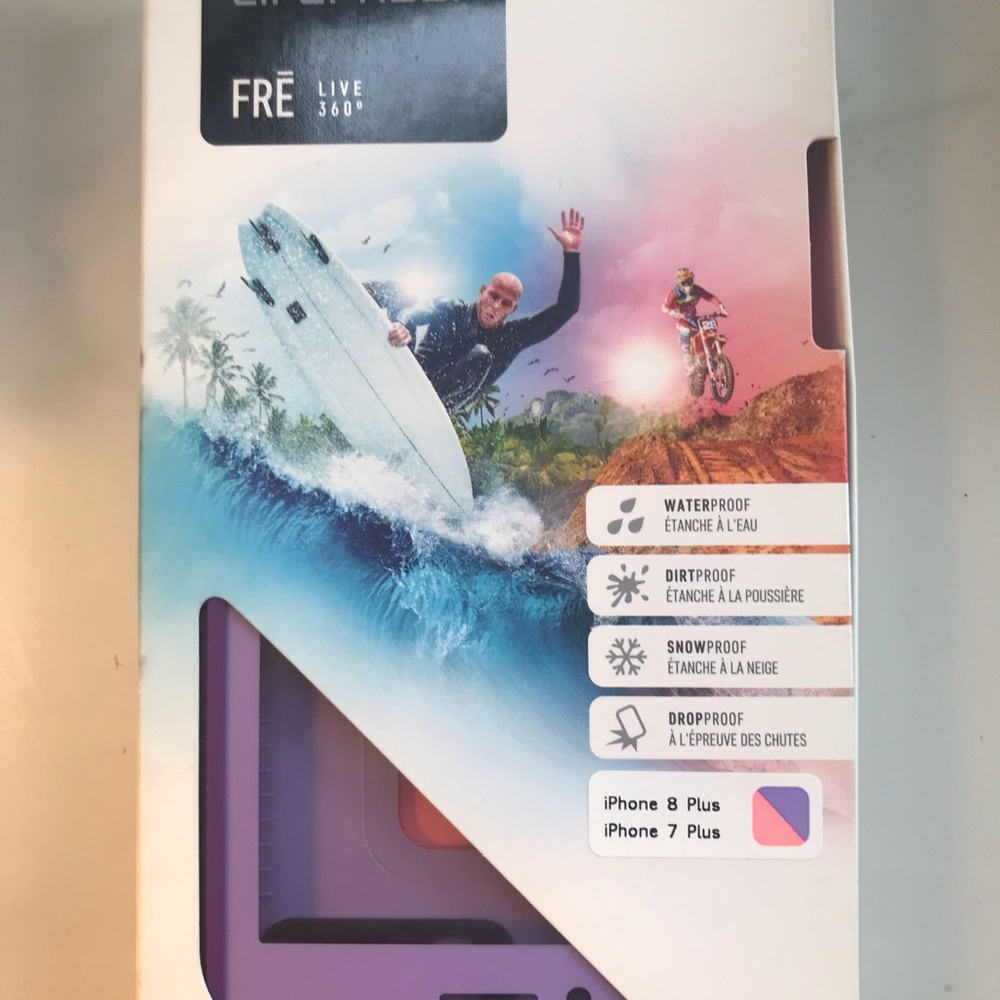 LIFEPROOF Waterproof submersible purple/coral cell phone cover